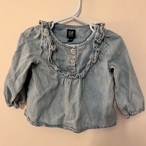 GAP denim top 12-18months